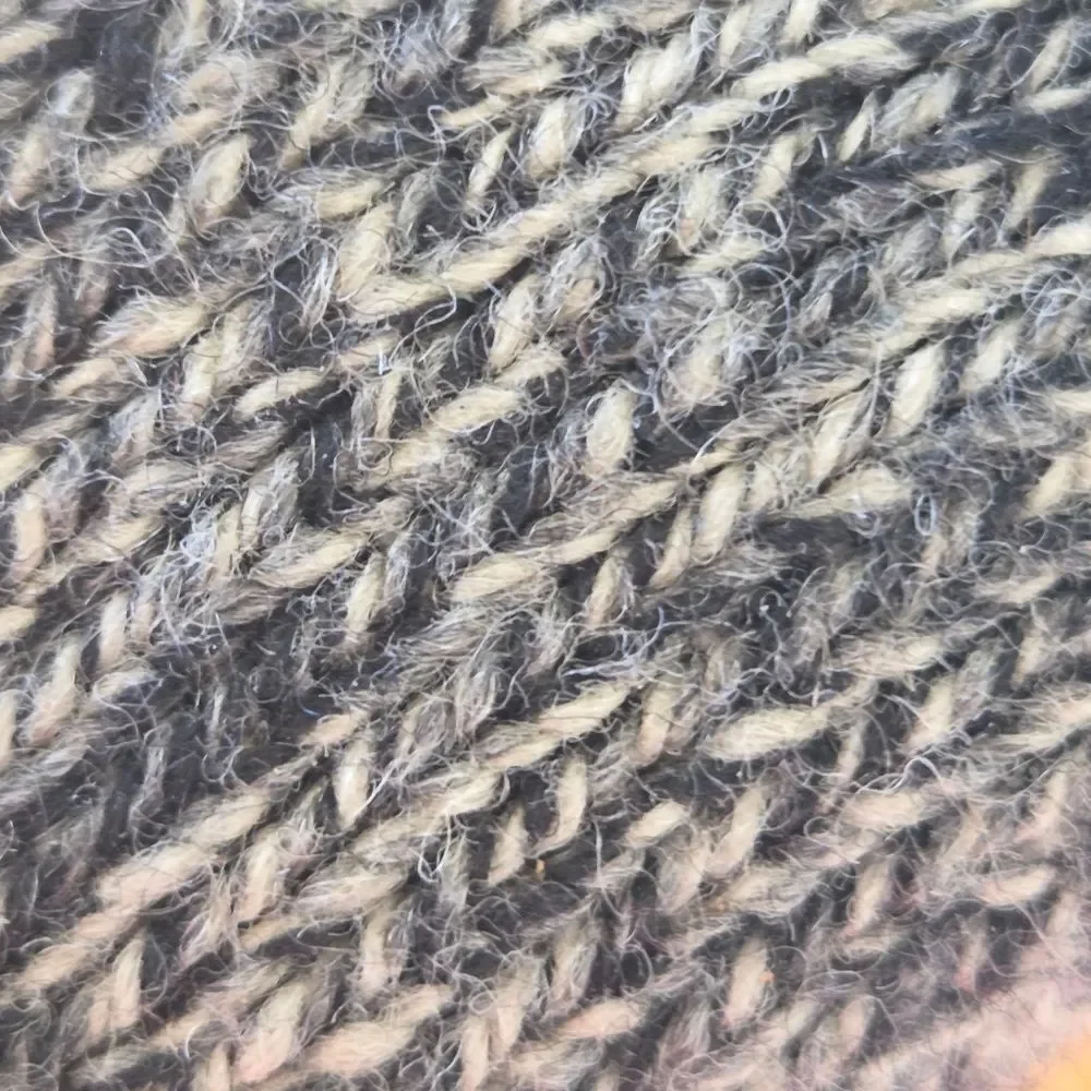 Hand Knit Artisan Wool Gloves Gray Sweater Knit NWOT Small